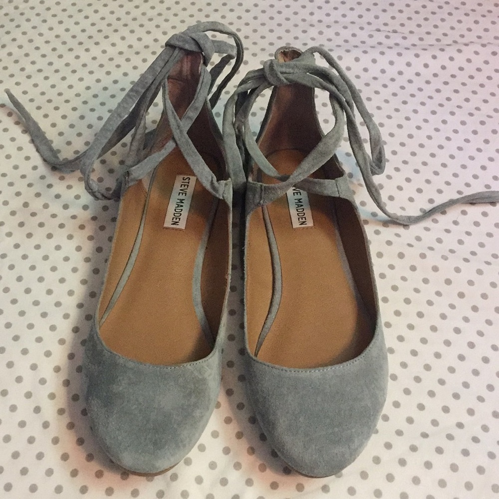 Steve Madden Blue Suede Ballet Flat - Size 9.5